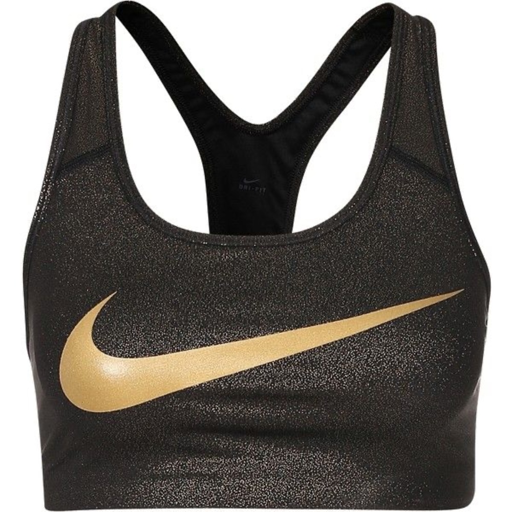 Nike Women's Large Black & Gold Sports Bra - Picture 1 of 2